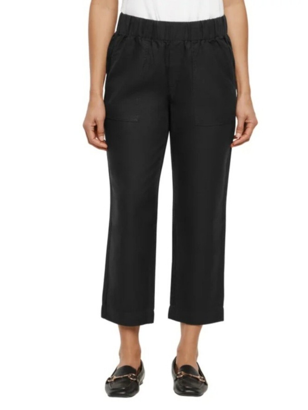 Banana Republic Black Tapered Crop Pants